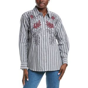 Anna Kay Womens Sorlande Blouse, Gray
